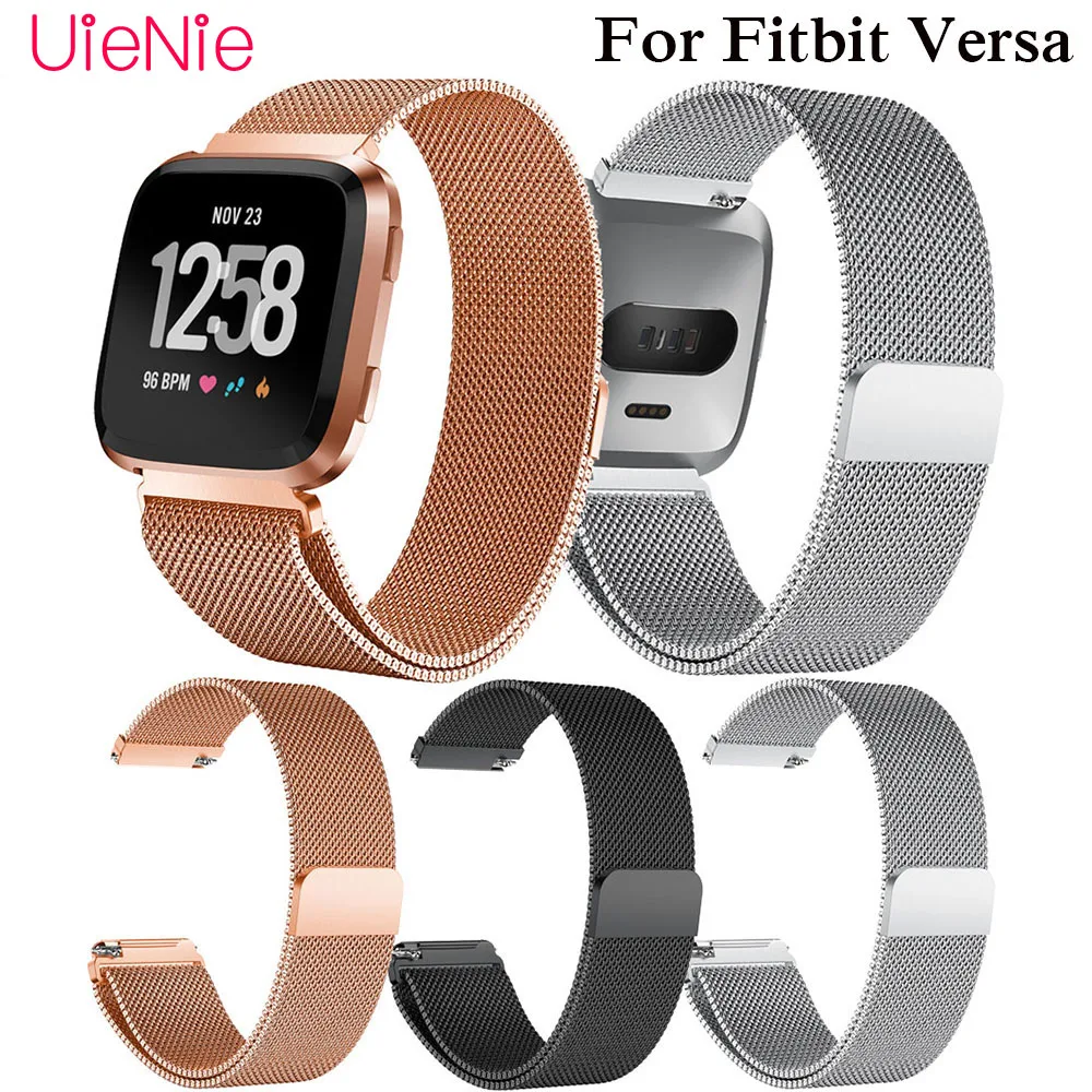 

Stainless steel Milan wrist band replacement strap For Fitbit Versa smart watch bracelet Magnetic buckle watchband accessories