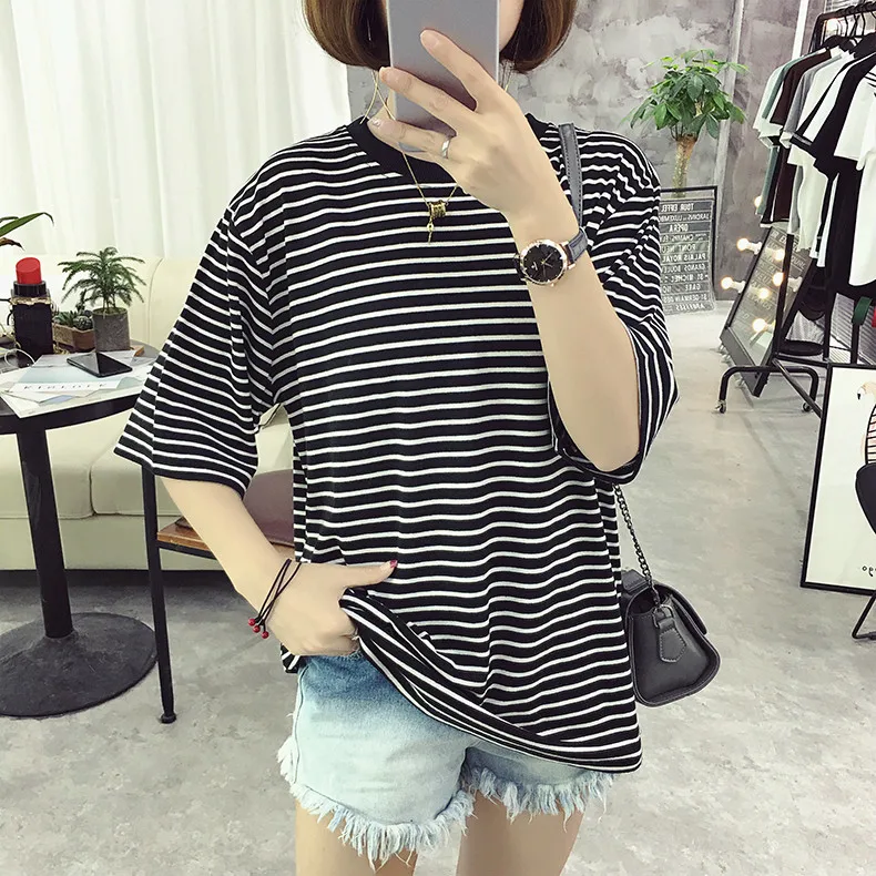 korean striped t shirt