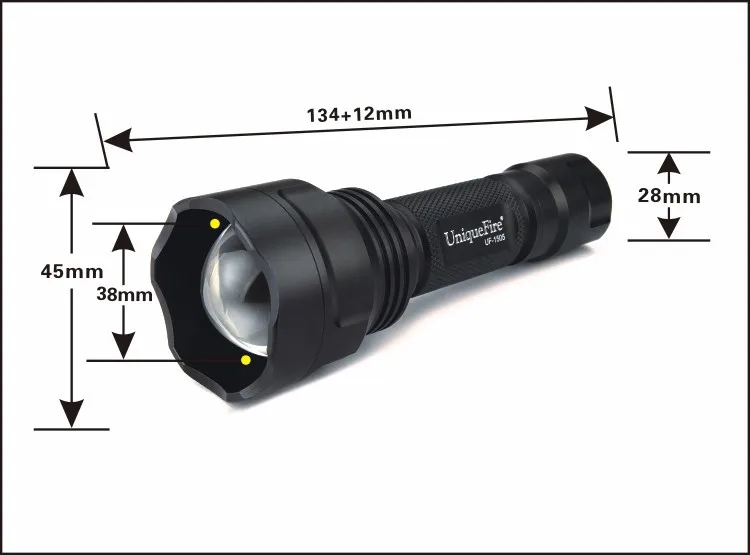 UniqueFire Professional Охота фонарик UF-1505 ИК 850nm луч света Портативный Увеличить лампы факел+ QQ09 прицела