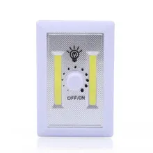 Бытовой COB светодиодный ночной аварийный светильник для коридора, настенное освещение с вращающимся регулирующим переключателем