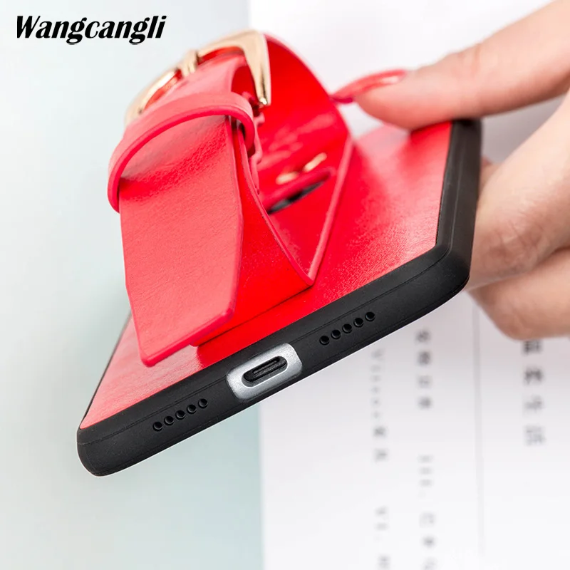 

Wangcangli Leather mobile phone case for xiaomi 8 leather belt all-inclusive mobile phone protection case