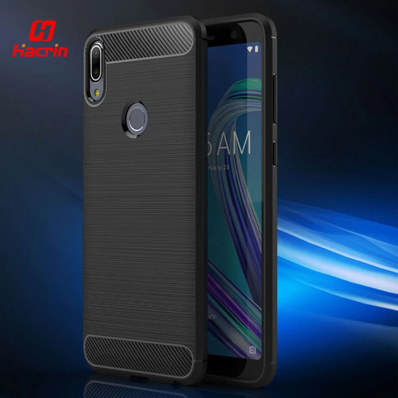 Case for Asus Zenfone Max Pro M2 Case ZB631KL Carbon Fiber Bumper Soft