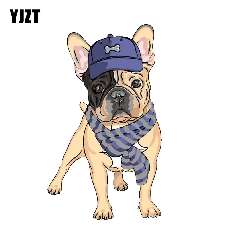 YJZT 8.1CM*13.8CM Fun Puppy Cartoon PVC Decal Car Sticker 12-300216 | Автомобили и мотоциклы