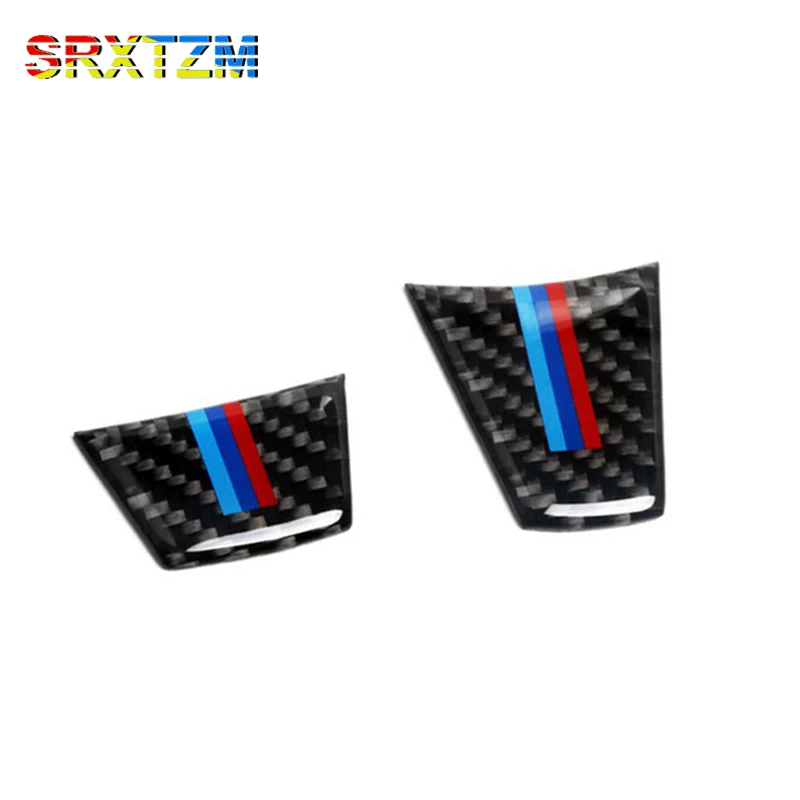 

SRXTZM Carbon Fiber Styling Steering Wheel Decoration Trim Sticker Interior Accessories For BMW 3 Series E90 E92 Car Styling