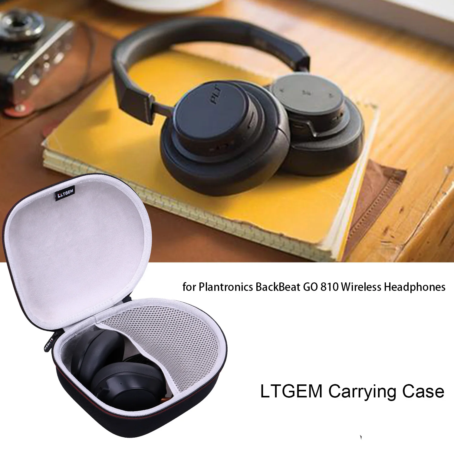 LTGEM Сумка для планшета EVA для Plantronics Backbeat GO 810 беспроводные наушники чехол