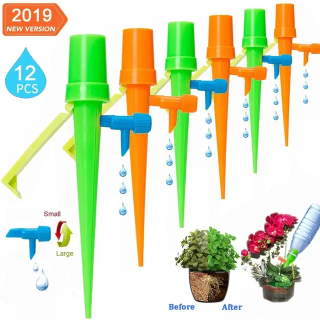 Best Price 12Pcs Stable Automatic Irrigation Watering Spike for Plants Flower Indoor Household Auto Drip Irrigation Watering System Waterer