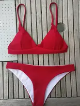 Free Shipping Woman Bikini Triangle Sexy Swimsuit Push Up High Quality