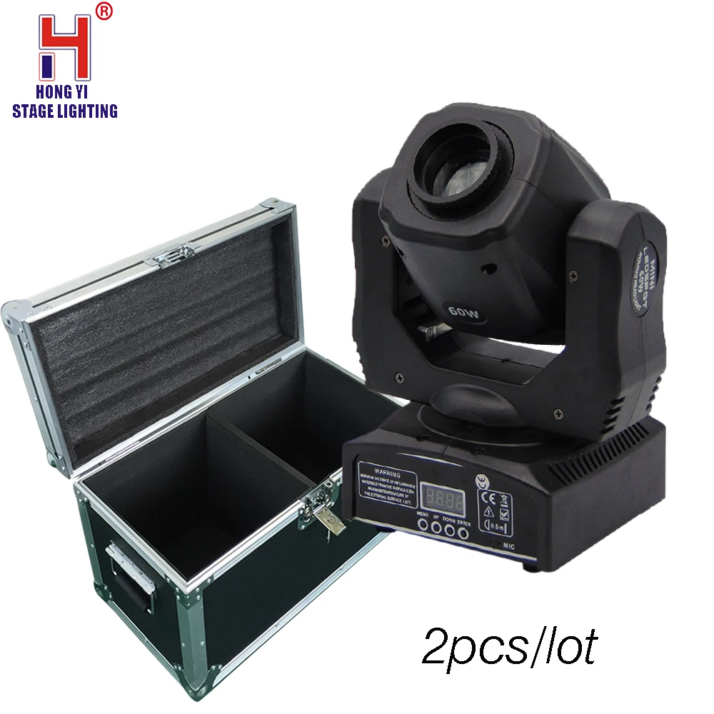 LED Spot Mini Moving Head Light 60W DMX dj 8 gobos effect