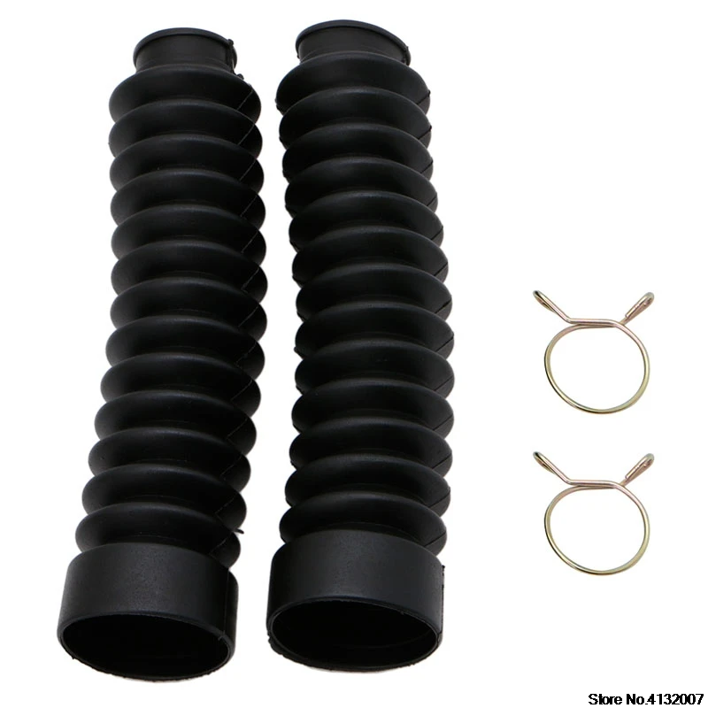 

2Pcs Front Fork Motorcycle Dust Cover Gaiters Gators Boots Black Shock Absorber 828 Promotion
