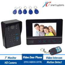 Motion detección de color de vídeo portero automático con cámara de visión nocturna de hd para el sistema de control de acceso de la puerta