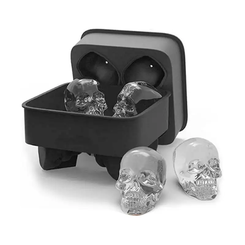 

Skull Ice Mold Maker Ball Large Silicone Ice Mould Tray Cocktail Whiskey Mold DIY Party Bar Accessories Kitchen Gadgets