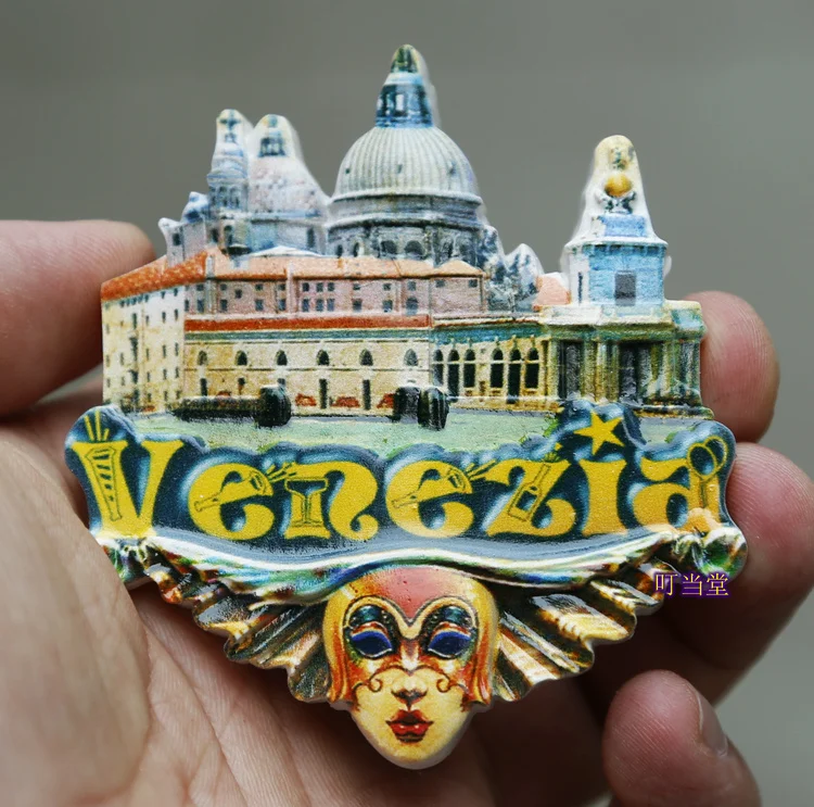 

Italy city of Venice Milan Fontana di Trevi manual resin Refrigerator Fridge Magnet