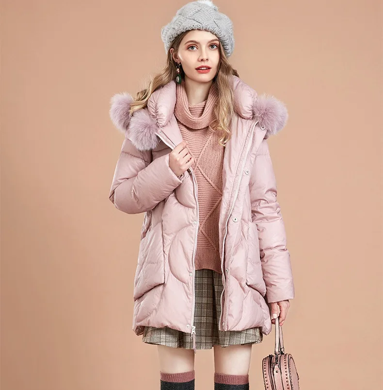 Vers Rose Chaude De Pardessus Fille Hiver 90 Femelle Étudiants Long Manteau Blanc Lâche Manteaux Canard Femmes Veste Chaud Le Nouveau 2019 Bas Plus Duvet gwFq5FSxX