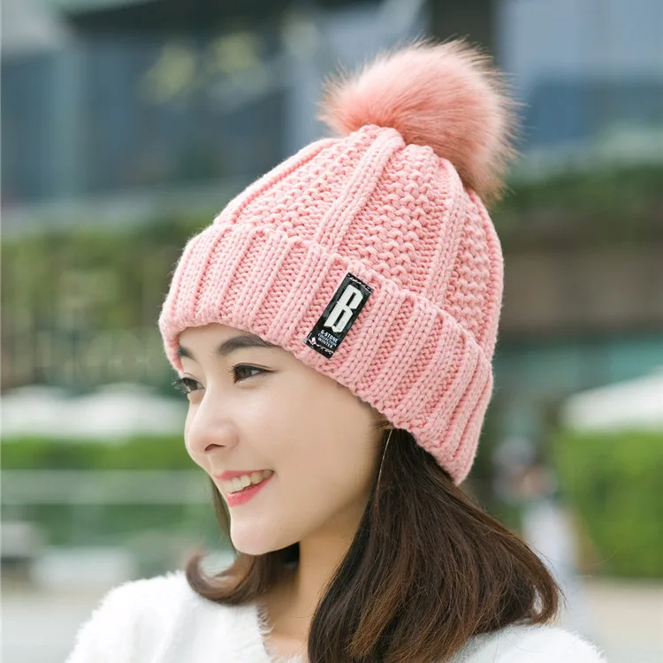 

Hats Woman Winter Tide Increase Villus Line Hat Korean Edition Sweet Lovely Ma'am Autumn And Winter Knitting Hat Scarf Keep Warm