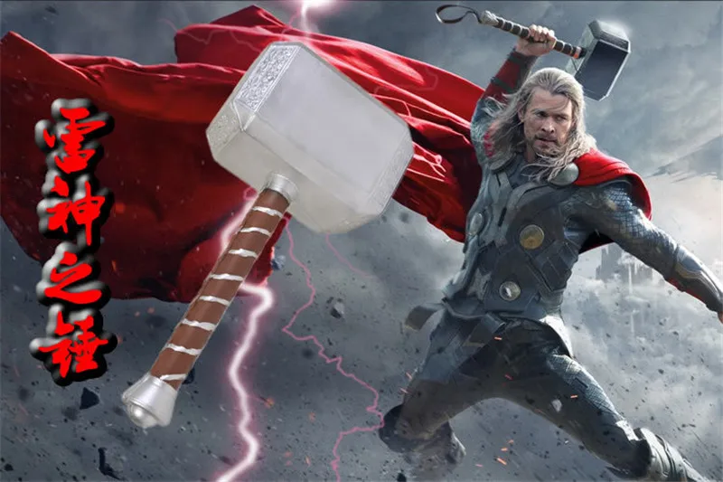 Новинка, Мстители, конечная игра, Тор, молот, Капитан Америка, косплей, Mjolnir, Marvel, Супергерой, оружие, искусственная кожа, реквизит, 44 см, 1:1, тип