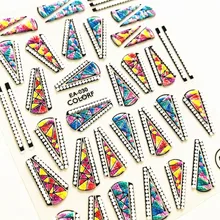 Новейшие 3d наклейки для ногтей Серии EA выбивают наклейки для ногтей шаблон Переводные картинки инструмент DIY Инструменты для украшения ногтей