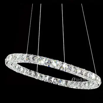 

100CM Hot sale Diamond Ring LED Crystal Chandelier Light Modern Lamp 1 Circles 100% Guarantee DIY Style Position Diamond Ring