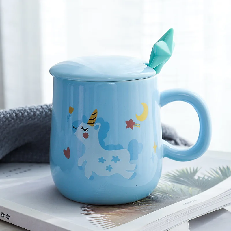 400 мл кружка Единорог кофейные чашки чашка для завтрака и кружки tazas de ceramica creativas