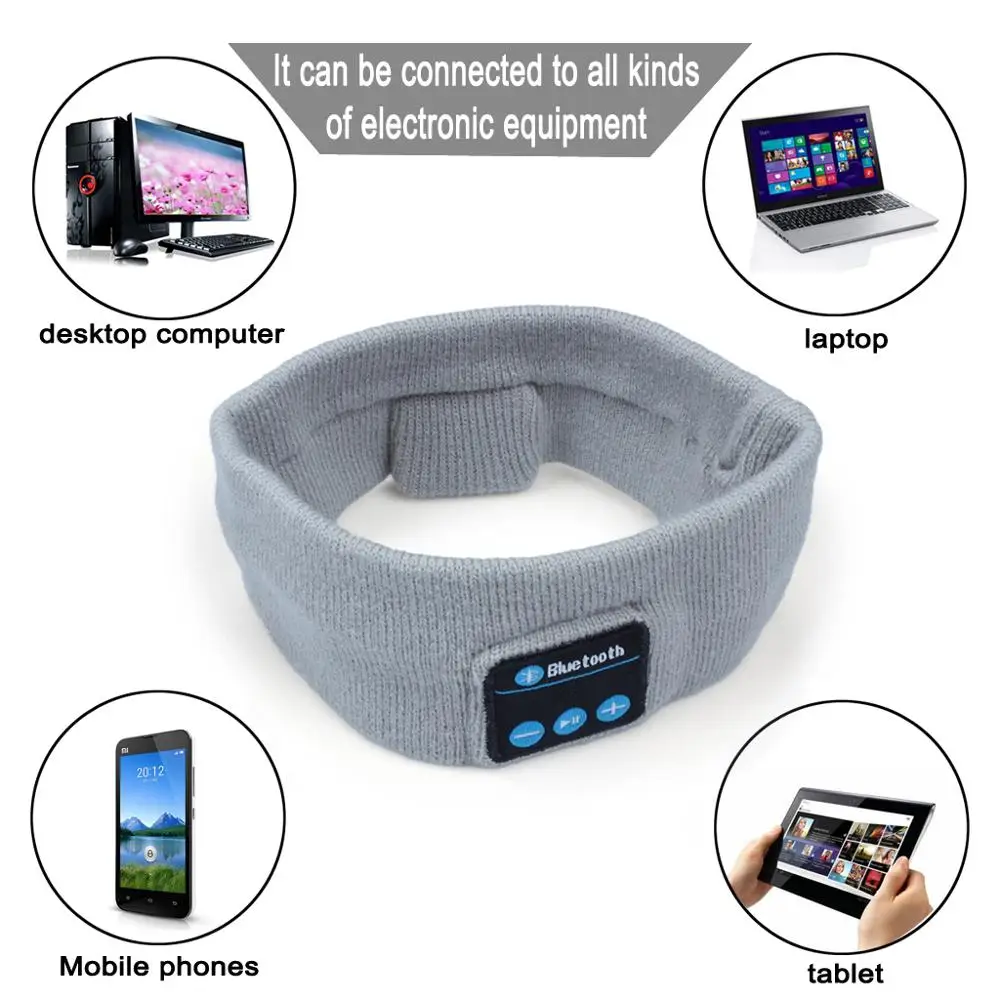 Outdoor Bluetooth Music Headband With Wireless Bluetooth Headphones for Fitness Exercise Running Walking Dancing (1)