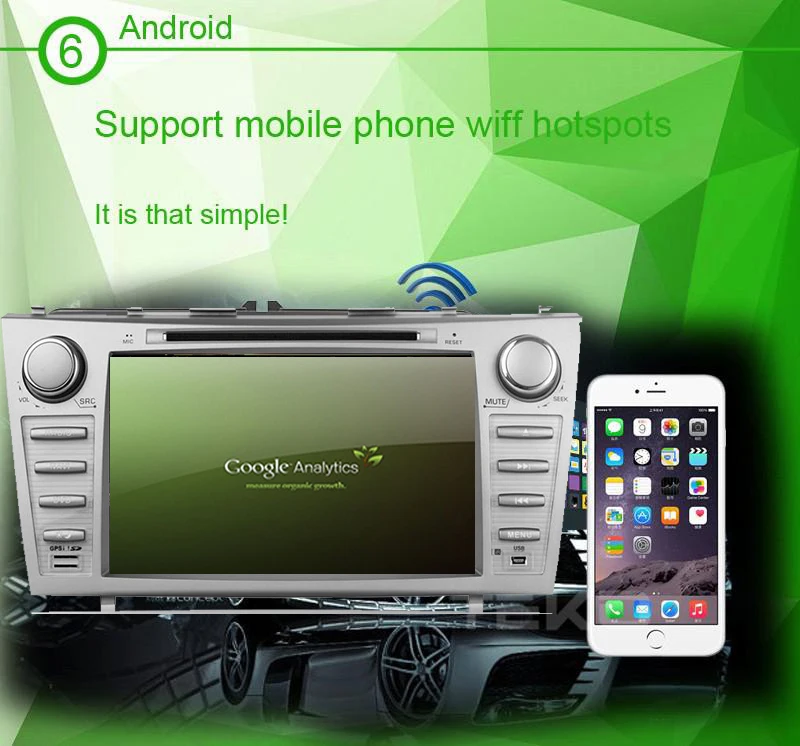  Android 9.0Car DVD For TOYOTA CAMRY V40 AURION Master v40 2007-11 auto radio with google play no DV