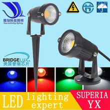 20 шт. садовый Точечный светильник led COB 3 Вт 5 Вт IP65 уличный садовый Светодиодный точечный светильник 12 в 110 В 220 В светодиодный садовый светильник-Спайк для воды