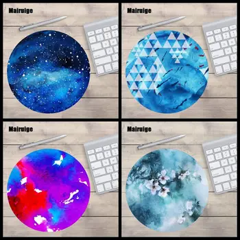 

Mairuige HD Beautiful Round Watercolor Mouse Pad Computer Game Desktop Mouse Pad Mat
