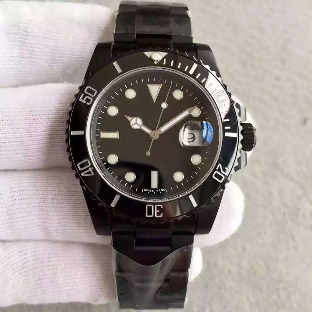 

2019 hot sale high quality mens wristwatch luxury aaa watch 40MM black dial 2813 automatic movement original buckle mens watches