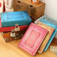 Coloffice 1PC Retro With A Lock Diary Password Student Notebook for Drawing Painting Paper Notepad Lock Office School Notebooks