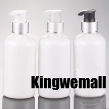 300 шт./лот 220 мл ПЭТ Пластик лосьон шампунь крем для рук бутылки косметической упаковки с Пресс Кепки белый Цвет