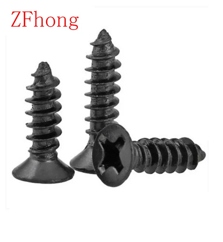 1000 шт. m1 m1.2 m1.4 m1.7 m2 m2.3 m2.6 m3 черный винт с потайной головкой|self tapping screw|tapping screwself screw |