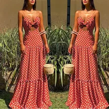 Robe de plage femme ete женское летнее праздничное платье в горошек без рукавов для пляжной вечеринки vestidos de Плайя para mujer robe