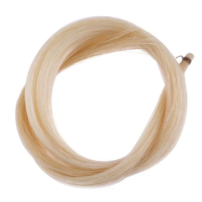 

1 Hank Universal Yellow White Stallion Horse Hair for Violin Bow Stringed Musical Instruments Violin Parts Accessories