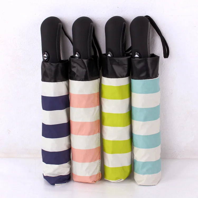 Hot Fully Automatic 3 Folding Umbrella Large Strong Windproof