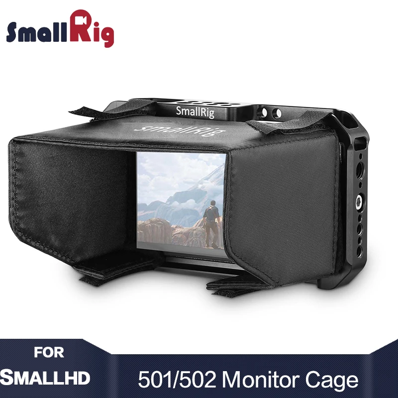 

SmallRig DSLR Camera Monitor Cage for SmallHD 501/ viewfinder / for SmallRig 502 Monitor Cell With Sunhood Sunshade 2177