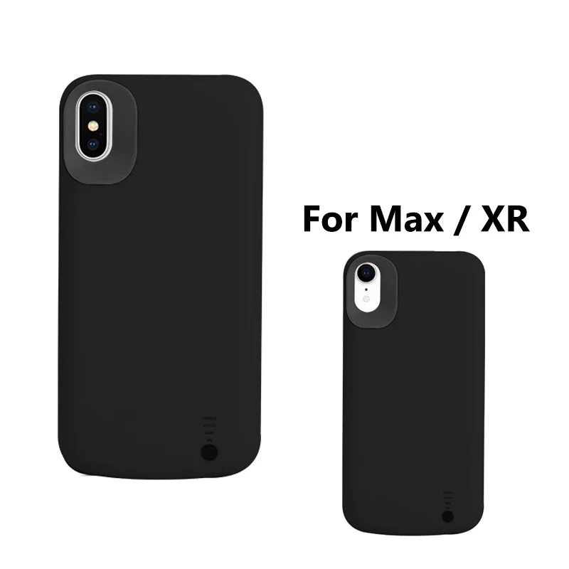 Kopen (6.5 inch) 6000 mah Voor iphone Max Batterij Power Bank Pack Voor iphone Xs Xr Externe Lader Volledige Cover Case Dubbel gebruik tijd