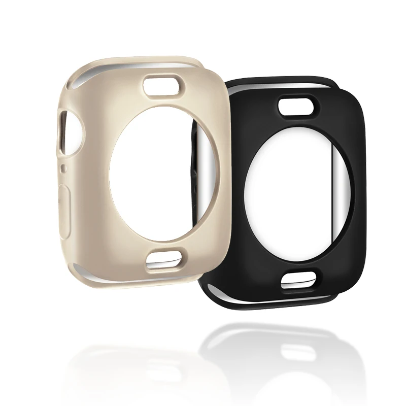 TPU Case For Apple Watch case 4 44/40mm Protective Cover Frame For iwatch series 3 2 1 38mm 42mm Fall Resistance Shell Accessory