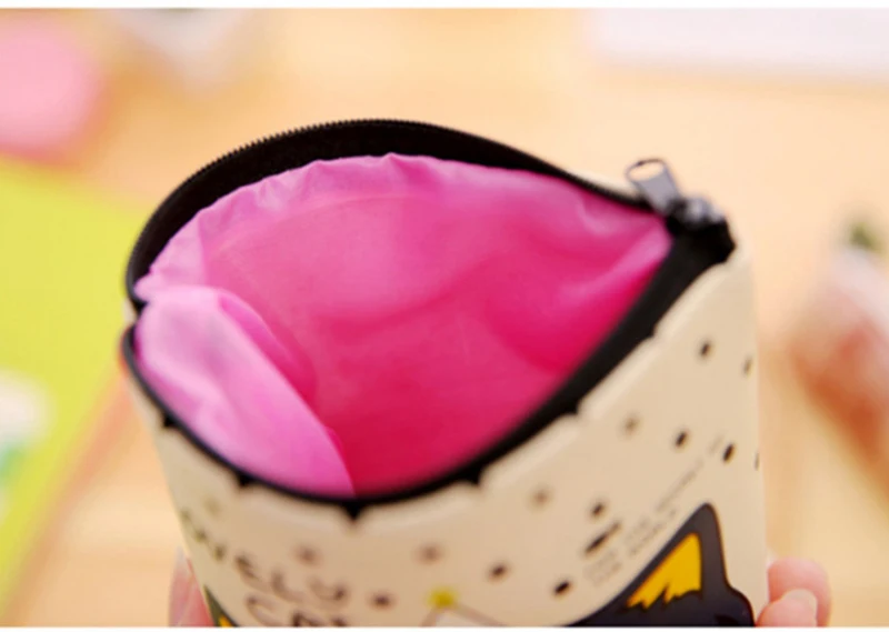 Милый кошелек с кошкой из мультфильма PU материал водонепроницаемый грязный кошелек подарок детям игровой дом игрушка деньги игрушка подарок портмоне