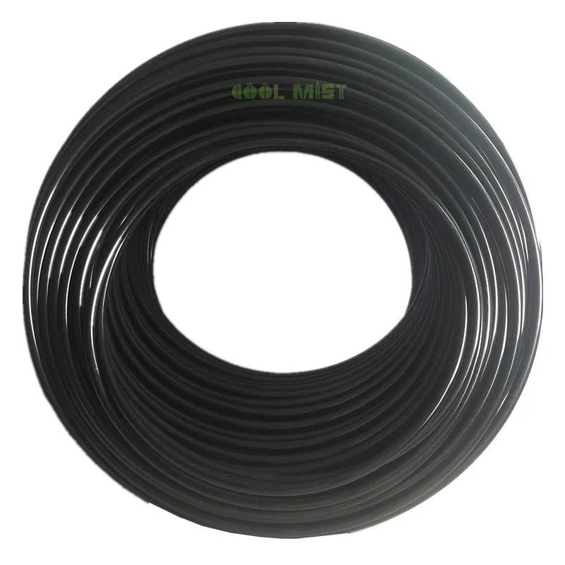 

S092 100M/roll 1/4'' 6.35mm black white PE tube PVC hose food grade material for misting kits irrigation system