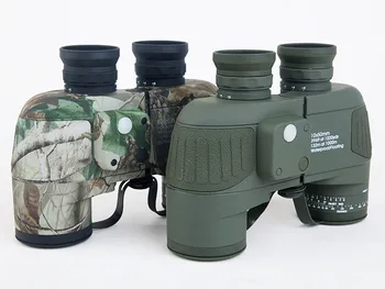 

High Quality 10x50 Military Marine Tactical Waterproof Floating HD Binoculars with Reticle Rangefinder Compass Hunting Telescope