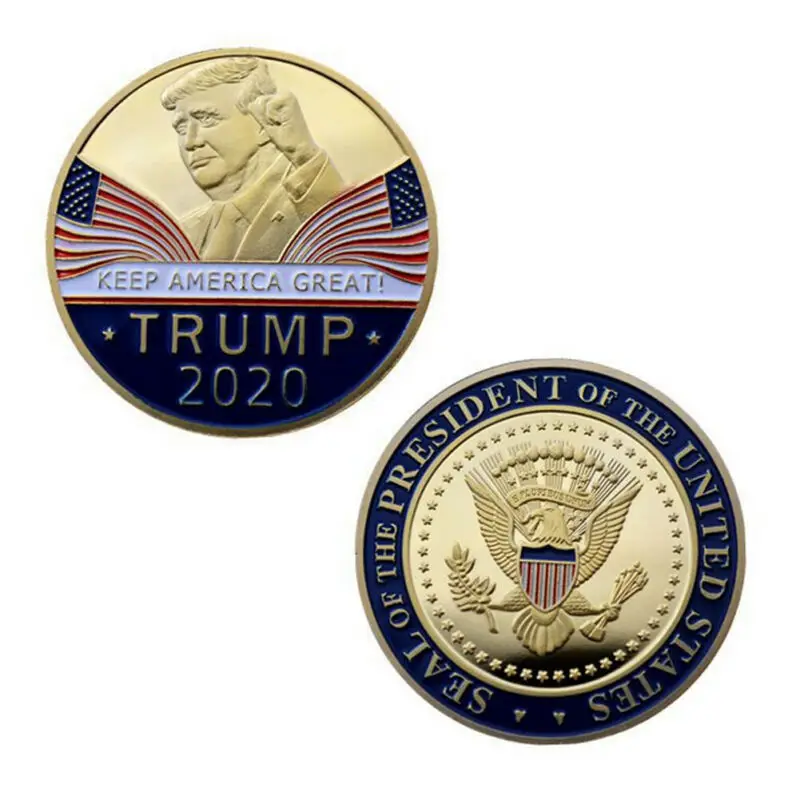 

US President Donald Trump 24k Gold Plated EAGLE Commemorative Coin Republican UP 2020 American President