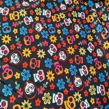 100x110 см/3" х 43" на Хэллоуин с жутким черепом полотняного плетения из чистого хлопка ткань