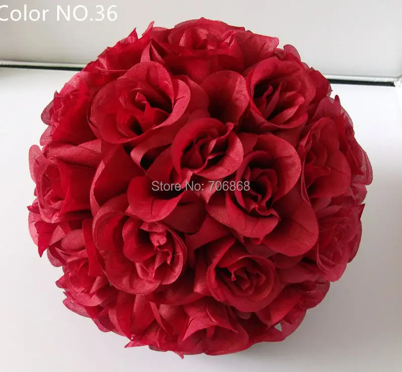 1" Упаковка из 10 Роза целующийся шар Цветок из искусственного шелка Свадебные украшения чистого белого цвета