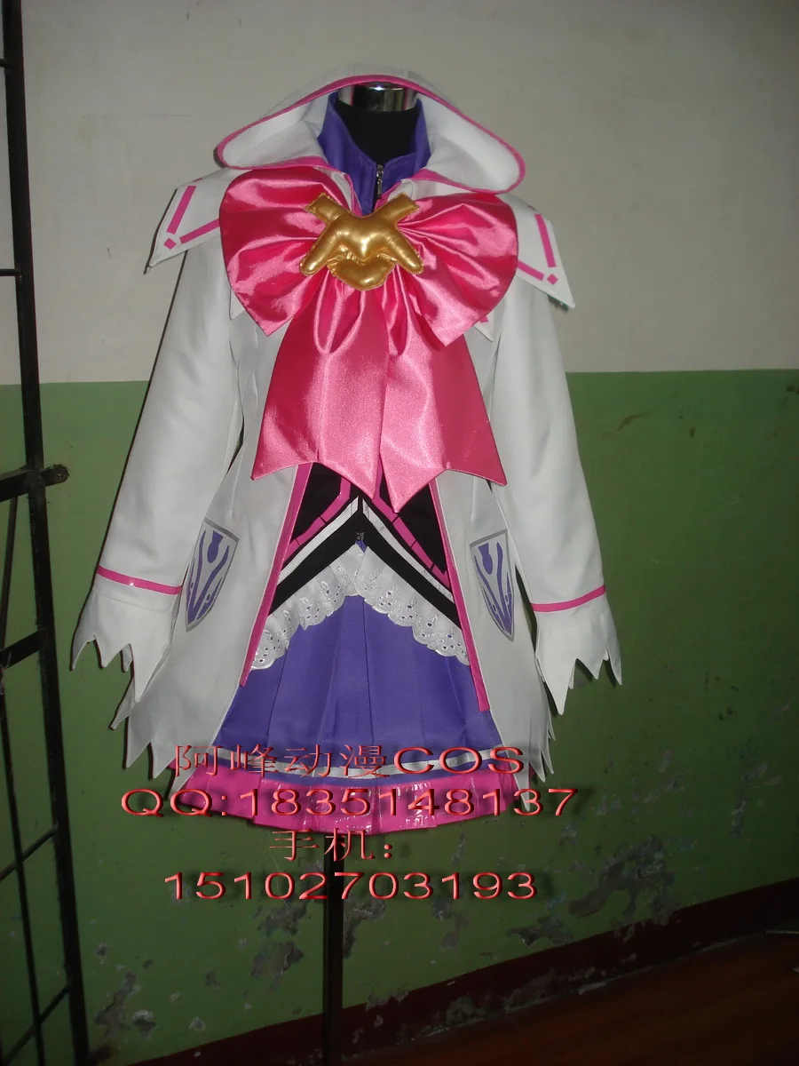 

Elsword Aisha Game Cosplay Costume top+coat+skirt 11