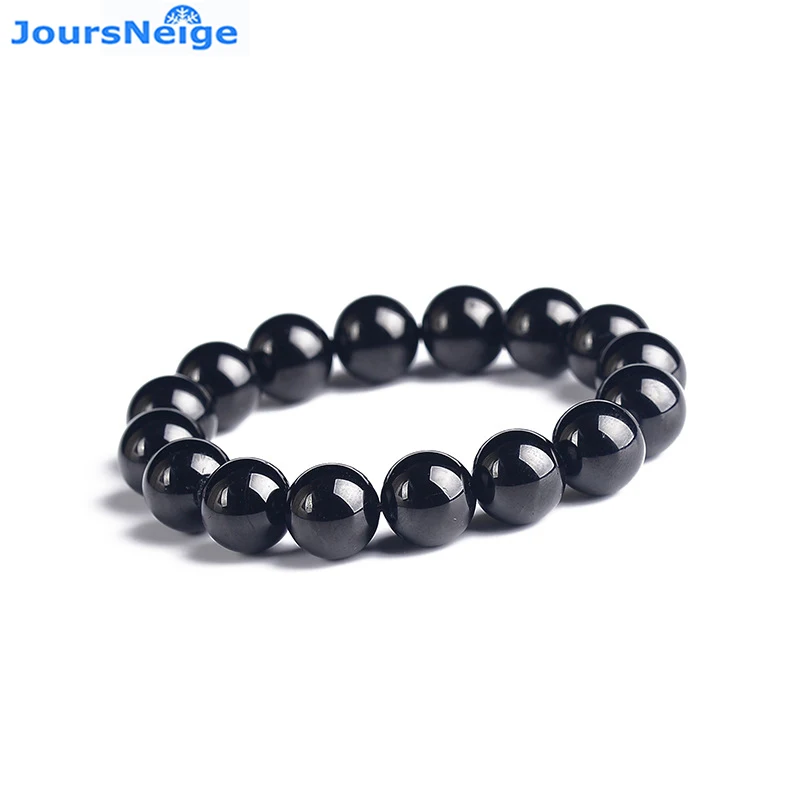 

Wholesale Old Mineral Material Tourmaline Natural Crystal Bracelets Round Bead Lucky for Women Men Fashion Bracelet Jewelry