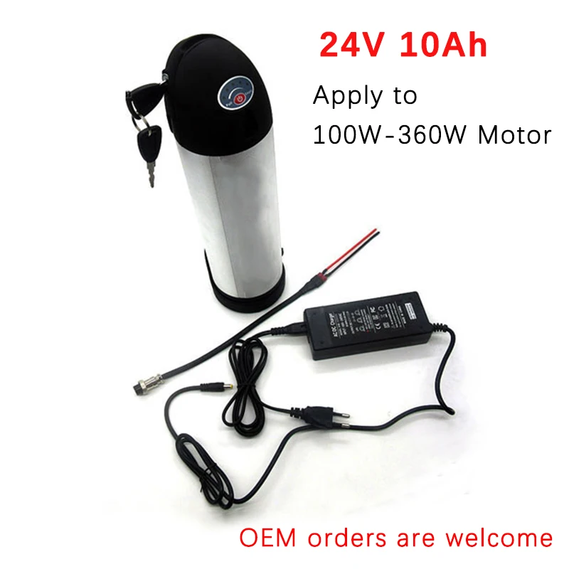 24V 10Ah 360W электрический велосипед батарея E скутер бутылка для воды комплект