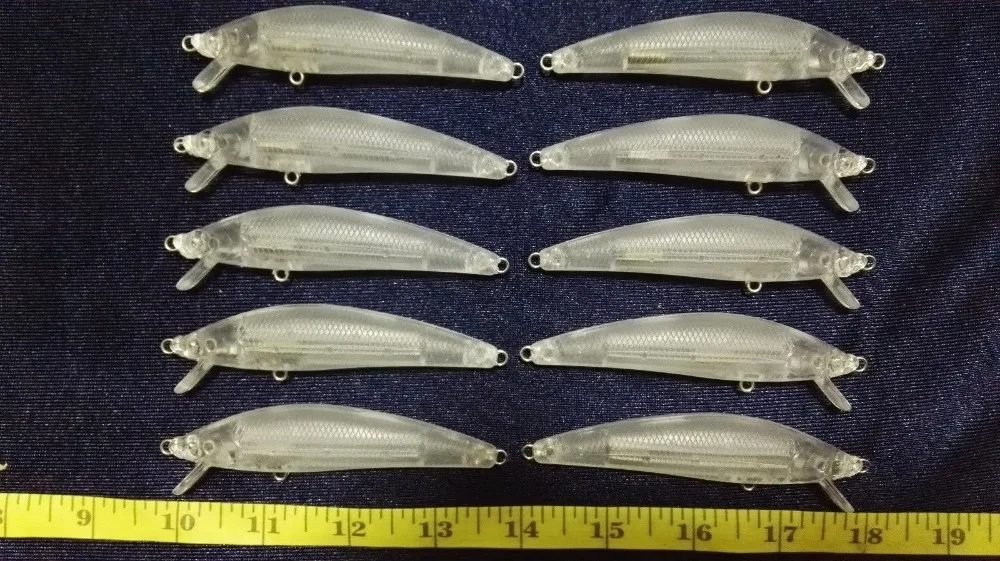 10-Pack Unpainted Crankbait Lure Bodies - 3.5 Inch, 3/8 Oz Blank Lures For Custom Painting & Tackle Making