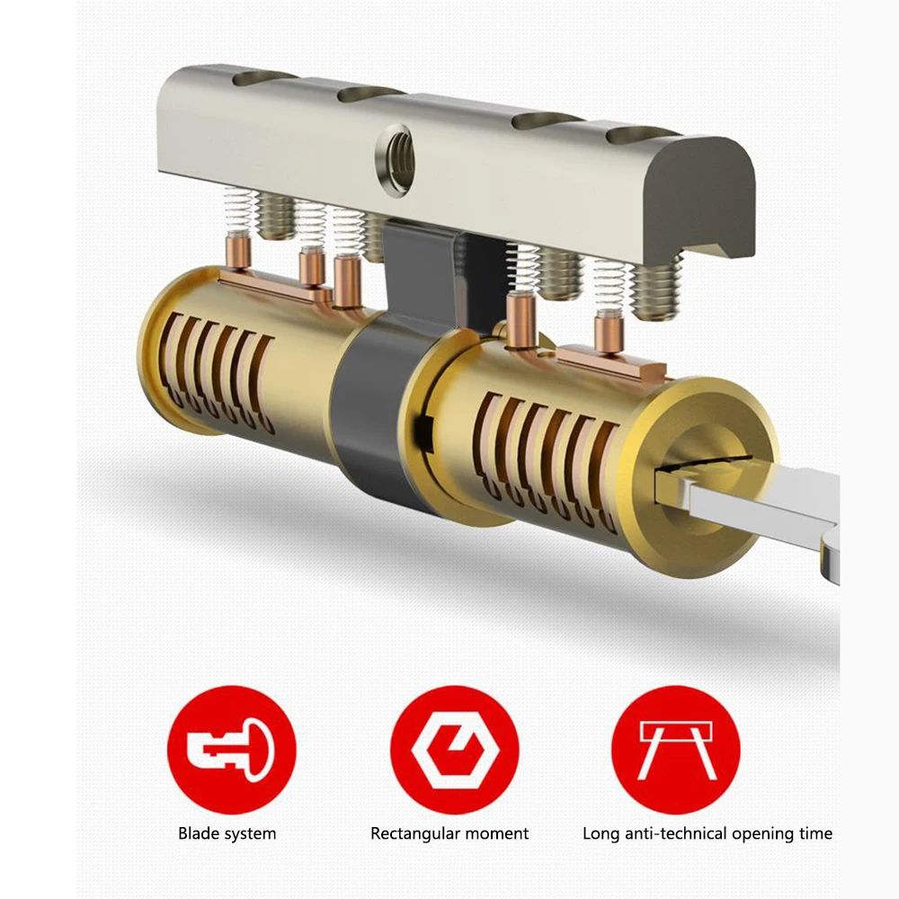 Super C класс 8 ключей цилиндр Противоугонный сердечник дверной замок Универсальный медный хромированный заказной цилиндр медный ключ