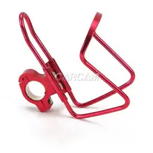 Bike Motorcycle Handlebar Mount Aluminum Alloy Drink Bottle Cup Holder Red