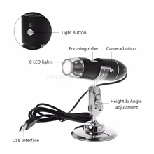 1000X USB цифровой микроскоп камера эндоскоп 8LED Лупа с металлической подставкой для оконные рамы A27 19 Прямая поставка