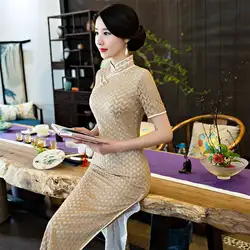 Новинка женские Модные длинные Чонсам Лидер продаж китайский женский кружева Qipao платье Vestidos Размеры размеры s m l xl XXL, XXXL 19350